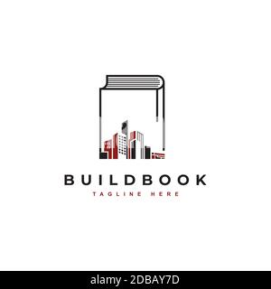 Logo design livre construction modèle vecteur symbole Illustration de Vecteur