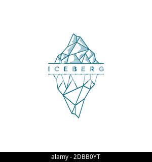 Modèle de vecteur d'illustration du logo iceberg Illustration de Vecteur