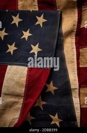 Ancien drapeau américain Banque D'Images