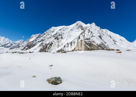 K2 pic de montagne, deuxième plus haute montagne au monde, K2 trek, Pakistan, Asie Banque D'Images