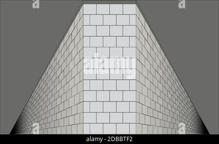 Un mur avec les deux parties d'entrer dans l'infini Banque D'Images