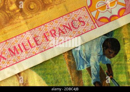 Gros plan sur le franc CFA Banque D'Images