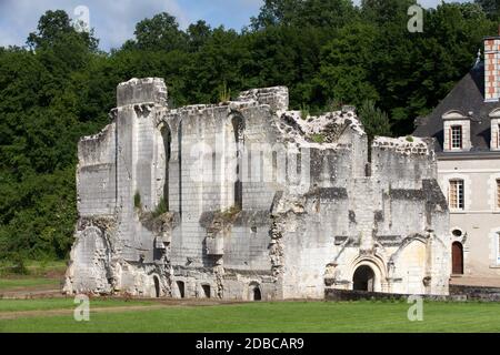 Chartreuse du Liget - Cartusian monastère fondé par le roi Henri II Plantagenêt Vallée de la Loire, France Banque D'Images