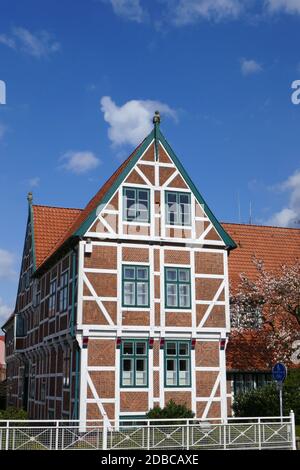 Hôtel de ville historique à Jork dans le vieux pays Banque D'Images