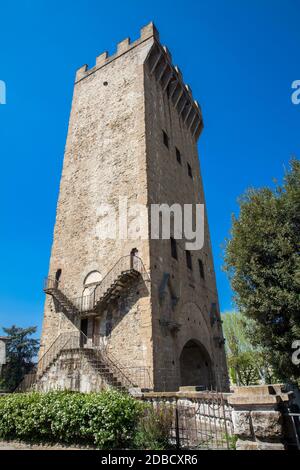 Tour de San Niccolo une porte construite sur 1324 comme une tour de défense situé sur la piazza Poggi à Florence Banque D'Images