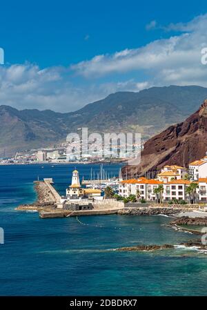 Vue de Ponta de Sao Lourenco sur Canical, Madère Banque D'Images