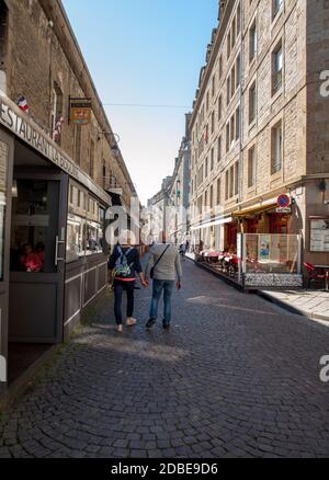 Saint-Malo, France - 14 septembre 2018 : Les gens de la vieille ville de Saint Malo. Bretagne, France Banque D'Images