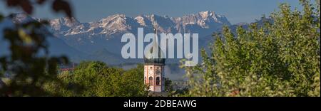 Géographie / Voyage, Allemagne, Bavière, Riegsee, église paroissiale Saint Georg, Aidling sur le Riegsee, Haut , droits-supplémentaires-dégagement-Info-non-disponible Banque D'Images