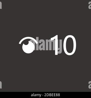 Compteur de vecteurs de vues vidéo, nombre d'utilisateurs de gros plan de flux en direct Illustration de Vecteur