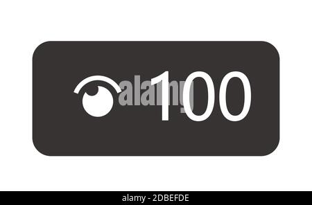 Compteur de vecteurs de vues vidéo, nombre d'utilisateurs de gros plan de flux en direct Illustration de Vecteur