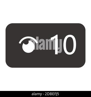 Compteur de vecteurs de vues vidéo, nombre d'utilisateurs de gros plan de flux en direct Illustration de Vecteur