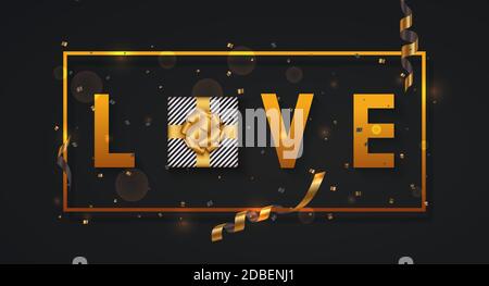 Vecteur moderne Saint Valentin ou amour poster arrière-plan. Illustration de Vecteur