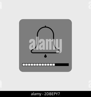 icône en forme de cloche vector modern avec échelle de volume. Illustration de Vecteur