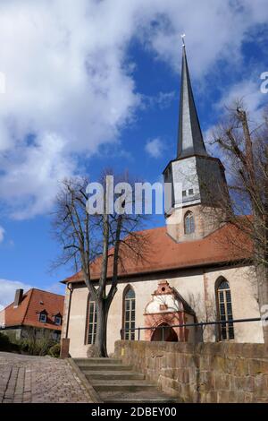 Église de la ville gothique à Schlitz Hessen Banque D'Images