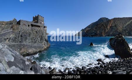 La Gomera - Castillo del Mar dans la baie de Vallehermoso Banque D'Images