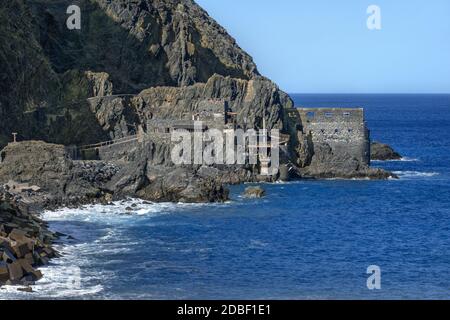 Castillo del Mar sur la côte de Vallehermoso, la Gomera Banque D'Images