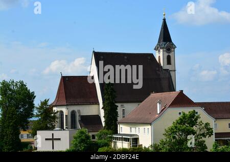 Église Bad Kreuzen haute-Autriche Banque D'Images