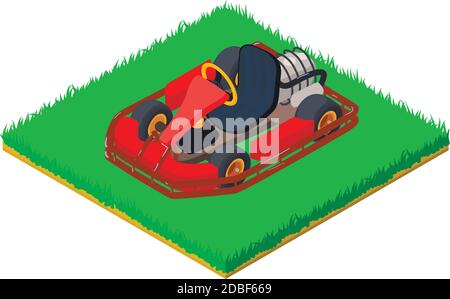Icône de voiture de kart. Illustration isométrique de l'icône de vecteur de voiture de kart pour le Web Illustration de Vecteur