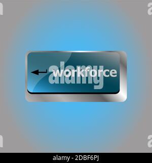 Touches de clavier de l'ordinateur de l'effectif - concept d'affaires Banque D'Images