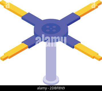 Icône de pont élévateur transversal. Isométrique de l'icône de vecteur de levage transversal pour la conception de la bande isolée sur fond blanc Illustration de Vecteur