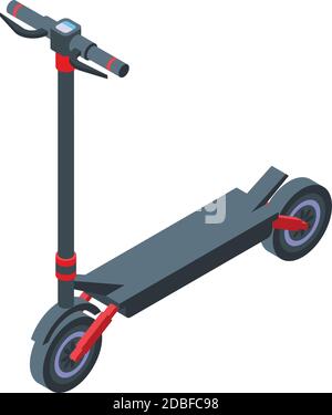 Icône de scooter électrique rapide. Isométrique de l'icône de vecteur de scooter électrique rapide pour la conception de toile isolée sur fond blanc Illustration de Vecteur