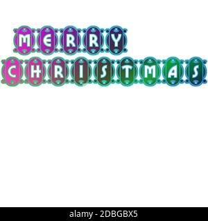 Joyeux nouvel an dans des couleurs fantaisie, idéal pour une carte de vœux ou une élégante invitation à une fête de Noël. Banque D'Images