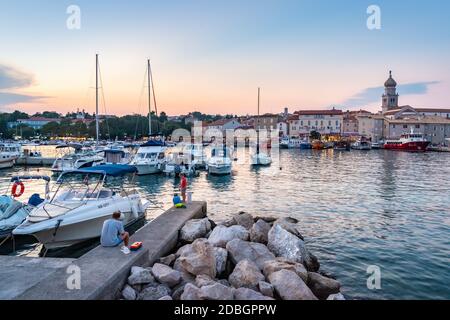 Ville de krk, île de Krk Banque D'Images