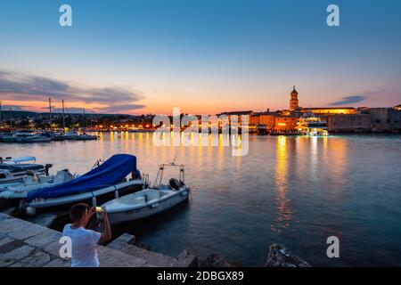 Ville de krk, île de Krk Banque D'Images
