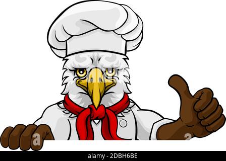 Chef de l'aigle signe personnage mascotte Illustration de Vecteur