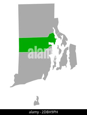 Carte de Kent dans Rhode Island Banque D'Images