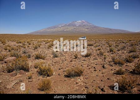 Salar de Tara 4WD dans Parc Naturel, San Pedro de Atacama Banque D'Images