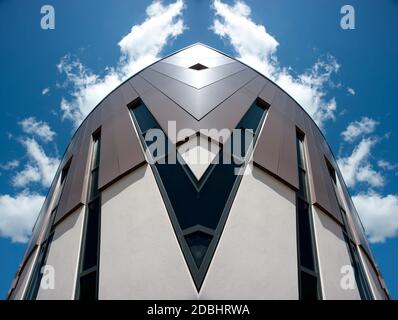 Image de bâtiment abstraite, Blackburn, Lancashire, Royaume-Uni. Banque D'Images