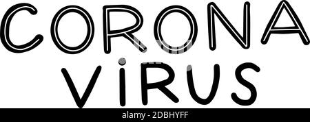 Illustration du vecteur eps de lettrage de type coronavirus. Concept de coronavirus Illustration de Vecteur