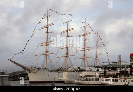 Barken Viking quatre barques de mâts utilisé comme un hôtel à Göteborg en Suède Banque D'Images