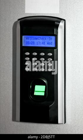 Scanner d'empreintes digitales pour un système d'identification biométrique Banque D'Images