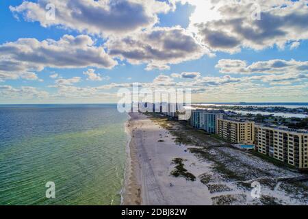 Vue aérienne de Perdido Key Beach près de Pensacola, Floride Banque D'Images