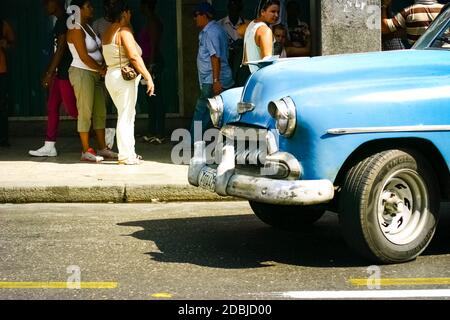 15 juillet 2019 - la Havane Cuba. Vieille voiture rétro à la Havane Banque D'Images