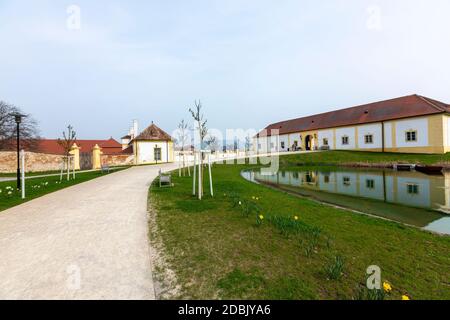 Schloss Hof, style baroque par l'architecte Johann Lukas von Hildebrandt , Marchfeld, Autriche Banque D'Images