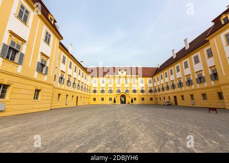 Schloss Hof, style baroque par l'architecte Johann Lukas von Hildebrandt , Marchfeld, Autriche Banque D'Images