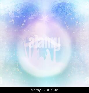 La naissance de Jésus à Bethléem dans une bulle de verre Banque D'Images