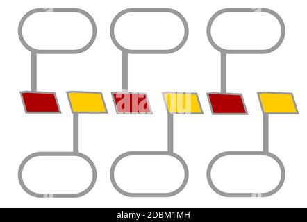 Modèle d'info graphique jaune rouge Banque D'Images