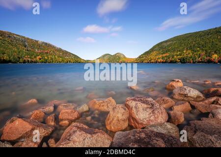 Étang de la Jordanie, l'Acadia National Park, Maine, USA Banque D'Images