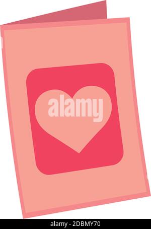 Isolé romantique lettre rose amour icône- Vector Illustration de Vecteur