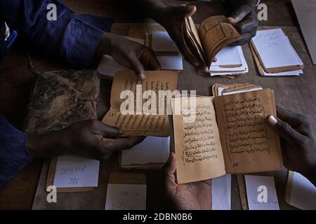 Ahmed-Baba-Institute les manuscrits qui sont enregistrés à Tombouctou , Mali, Afrique. Banque D'Images