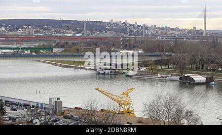 Ponts sur la Sava à Belgrade en Serbie Banque D'Images