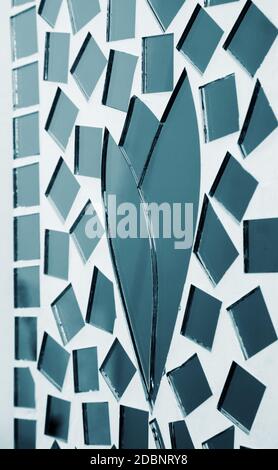 miroir en verre mosaïque gros plan Banque D'Images