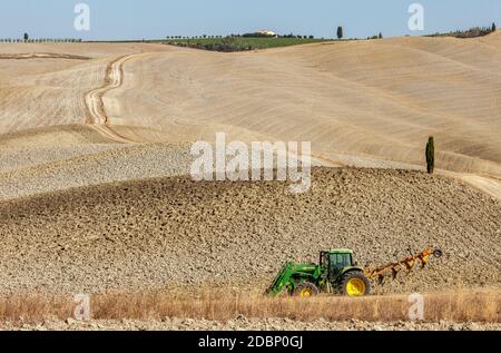 Pienza, Italie - 13 septembre 2011 : le paysage rural près de Pienza en Toscane. Italie Banque D'Images