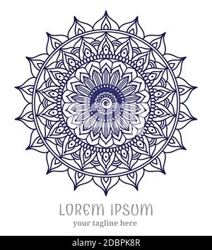 Motif en dentelle ronde ornementale. Cercle orné, mandala fleur, illustration vectorielle Illustration de Vecteur