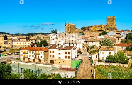 Ville de Luesia dans la province de Saragosse d'Espagne Banque D'Images