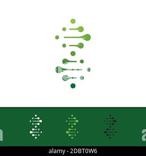 Modèle de conception de logo ADN.icône pour la technologie scientifique Illustration de Vecteur